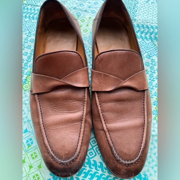 M. Gemi Rich Brown Leather Loafers